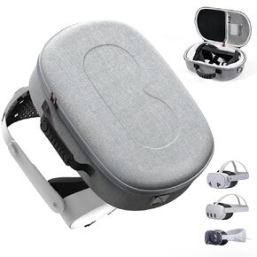 Hard Carrying Case for Meta Quest 3S/Quest 3/Vision Pro, Official Compatible with VR Headset, Elite Strap, Touch Controllers and Other Accessories, VR Appearance Design for Travel Storage