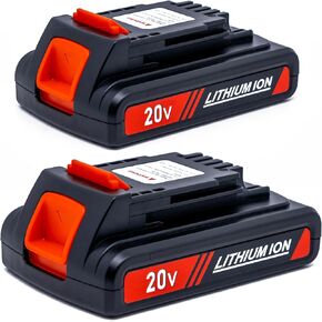 20v Battery Replacement for Black and Decker 2.0Ah Lithium Battery LBXR20 20 LBXR2040，Compatible with Original 20V Cordless Power Tools.