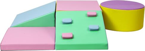 Soft Climbing Indoor Set for Toddlers - 5PCS Foam Climbing Blocks for Crawling, Sliding, and Active Play - Safe Toddler Climbing Toys for Ages 1-3 in Saudi Arabia