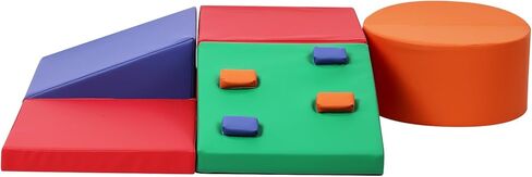 Soft Climbing Indoor Set for Toddlers - 5PCS Foam Climbing Blocks for Crawling, Sliding, and Active Play - Safe Toddler Climbing Toys for Ages 1-3 in Saudi Arabia