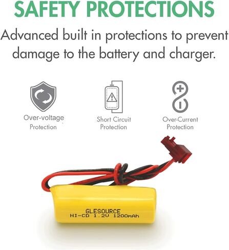 (2 Pack ELB1P201NB Emergency Light Battery for Lithonia ELB1P201N2 ELB1P2901N ELB1P201N ANIC1493 Lithonia 1009S00-MZ ELB0320 Grainger 4WT20 OSA212 NIC1169 EBE-33 NiCad 1200mAh in Saudi Arabia