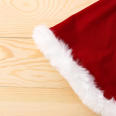 Toddler Baby Girl Christmas Dress Santa Claus Dresses Sleeveless Red Velvet Dress Princess A-line Tulle Dress with Santa Hat in Kuwait