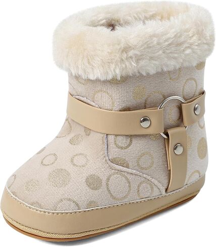 MK MATT KEELY Baby Booties Newborn First Walkers Soft Sole Crib Shoes Warm Cozy Non-Slip Booties for Infant Toddler Girls Boys in Kuwait