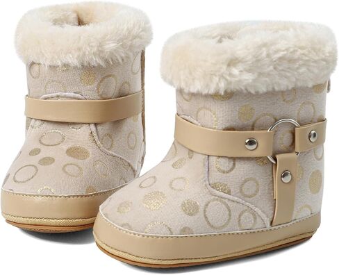 MK MATT KEELY Baby Booties Newborn First Walkers Soft Sole Crib Shoes Warm Cozy Non-Slip Booties for Infant Toddler Girls Boys in Kuwait