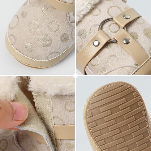 MK MATT KEELY Baby Booties Newborn First Walkers Soft Sole Crib Shoes Warm Cozy Non-Slip Booties for Infant Toddler Girls Boys in Kuwait