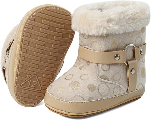 MK MATT KEELY Baby Booties Newborn First Walkers Soft Sole Crib Shoes Warm Cozy Non-Slip Booties for Infant Toddler Girls Boys in Kuwait