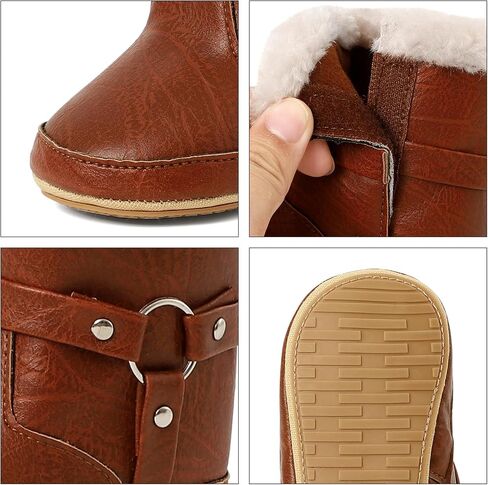 MK MATT KEELY Baby Booties Newborn First Walkers Soft Sole Crib Shoes Warm Cozy Non-Slip Booties for Infant Toddler Girls Boys in Kuwait
