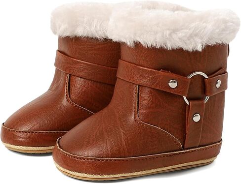 MK MATT KEELY Baby Booties Newborn First Walkers Soft Sole Crib Shoes Warm Cozy Non-Slip Booties for Infant Toddler Girls Boys in Kuwait