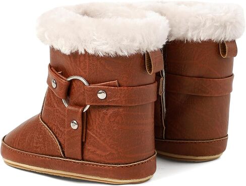 MK MATT KEELY Baby Booties Newborn First Walkers Soft Sole Crib Shoes Warm Cozy Non-Slip Booties for Infant Toddler Girls Boys in Kuwait