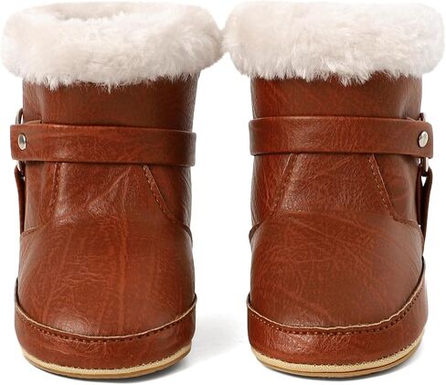 MK MATT KEELY Baby Booties Newborn First Walkers Soft Sole Crib Shoes Warm Cozy Non-Slip Booties for Infant Toddler Girls Boys in Kuwait