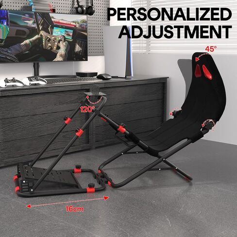 RACGTING Racing Simulator Cockpit for G920/G29/G923, 2-in-1 Sim Racing Cockpit for T128/T248/T248X/T300RS GT/T300RS/T300 Ferrari, Racing Wheel Stand for Fanatec CSL DD,Xbox PS5 PS4 PC in Kuwait