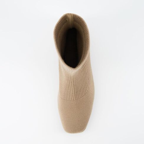 CUSHIONAIRE Women's Russel Knit Ankle Boot with Block Heel +Memory Foam, Wide Widths Available in Saudi Arabia