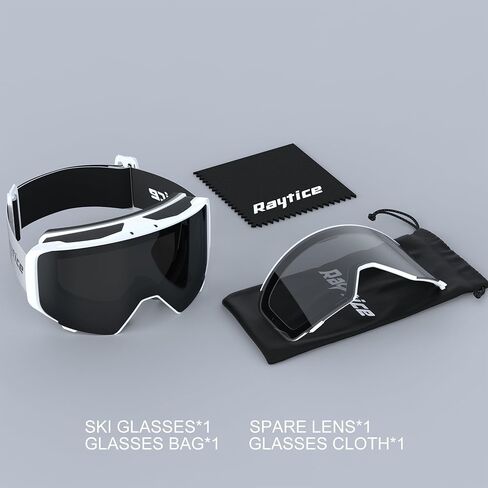 Ski Goggles, Lenses are Produced by Carl Zeiss Sunlens-Snow Goggles with Replaceable Lens for Frameless Flip-Up, Anti-Fog OTG UV Protection Snowboard Goggles for Men and Women-Blue in Saudi Arabia