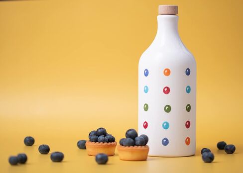 Antico Frantoio Muraglia Intense Fruity Extra Virgin Olive Oil from Apulia | Premium Polyphenol Rich EVOO | Early Harvest First Cold Pressed | DOTS Collectible Handmade Ceramic Bottle with Beautiful Gift Box | 16.9 Fl.oz (500 ml) | Imported from Italy in Saudi Arabia