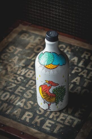 Antico Frantoio Muraglia | Premium Italian Extra Virgin Olive Oil | First Cold Pressed | Gourmet EVOO | Rooster Collectible Handmade Ceramic Bottle | 16.9 Fl.oz (500 ml) in Saudi Arabia