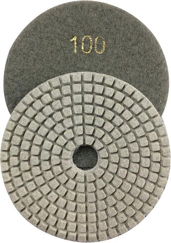 Diamond Polishing Pads 4" Wet Use for Sanding Marble Granite Stone Concrete Travertine Polish Pack of 7 Grit 50-3000 in Saudi Arabia