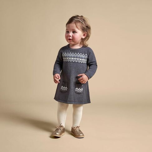 فستان سترة من Modern Moments من Gerber Baby للفتيات والأطفال الصغار في عطلة Fair Isle in Saudi Arabia