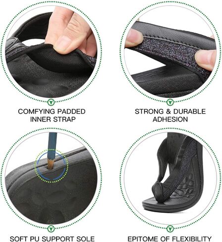 MEGNYA Comfortable Walking Flip Flops for Womens, Orthopedic Walking Sandals with Arch Support, Flat Feet Pain Relief Sandals for Beach, Summer, Pool in Saudi Arabia