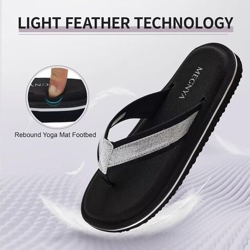 MEGNYA Comfortable Walking Flip Flops for Womens, Orthopedic Walking Sandals with Arch Support, Flat Feet Pain Relief Sandals for Beach, Summer, Pool in Saudi Arabia