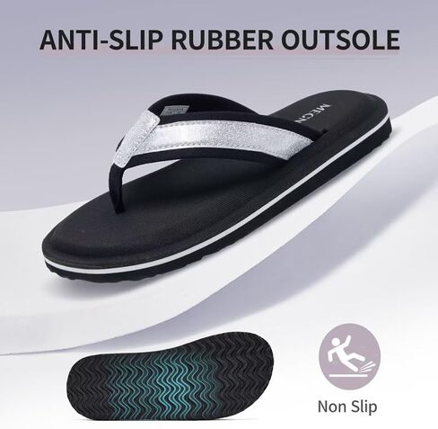 MEGNYA Comfortable Walking Flip Flops for Womens, Orthopedic Walking Sandals with Arch Support, Flat Feet Pain Relief Sandals for Beach, Summer, Pool in Saudi Arabia