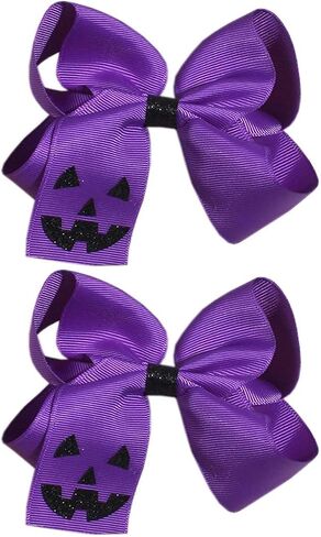 Girls Halloween Pumpkin Hair Clip Hair Bow Hairpin Halloween Hair Accessories for Women Toddler Kids WJR39 (Brown Turkey) in Kuwait