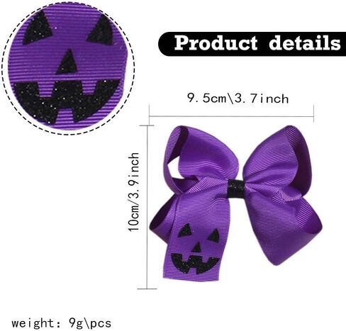 Girls Halloween Pumpkin Hair Clip Hair Bow Hairpin Halloween Hair Accessories for Women Toddler Kids WJR39 (Brown Turkey) in Kuwait