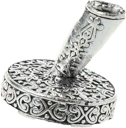 1Pcs Vintage Round Metal Insertion Pen Holder Feather Quill Dip Pens Base for School Office Supplies Student Gift in Saudi Arabia