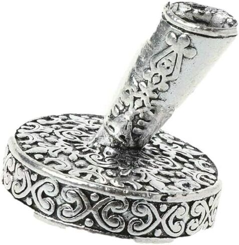 1Pcs Vintage Round Metal Insertion Pen Holder Feather Quill Dip Pens Base for School Office Supplies Student Gift in Saudi Arabia