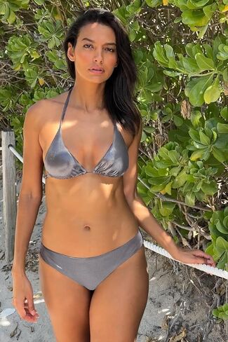 BECCA Women's Liquid Metal Hipster Bikini Bottom, Cheeky Coverage, Swimwear Separates in Saudi Arabia