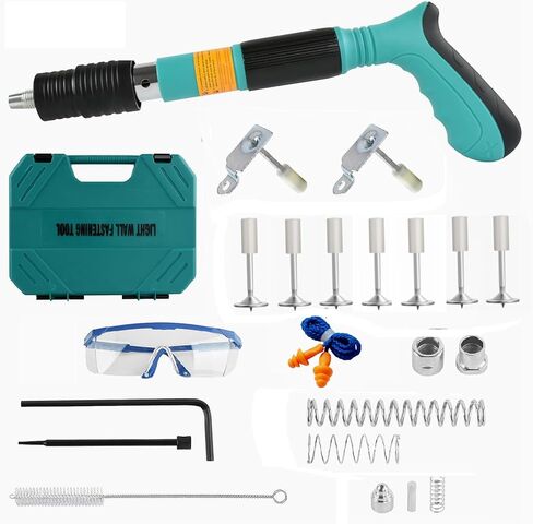 200pcs Round Nails for Wall Fastening Rivet Gun Tool Nail Gun Monitor Installation Gun Manual Rivet Nail Gun Household Woodworking in Saudi Arabia