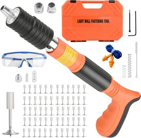 200pcs Round Nails for Wall Fastening Rivet Gun Tool Nail Gun Monitor Installation Gun Manual Rivet Nail Gun Household Woodworking in Saudi Arabia