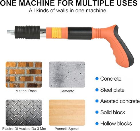 200pcs Round Nails for Wall Fastening Rivet Gun Tool Nail Gun Monitor Installation Gun Manual Rivet Nail Gun Household Woodworking in Saudi Arabia