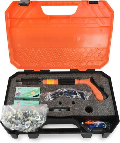 200pcs Round Nails for Wall Fastening Rivet Gun Tool Nail Gun Monitor Installation Gun Manual Rivet Nail Gun Household Woodworking in Saudi Arabia