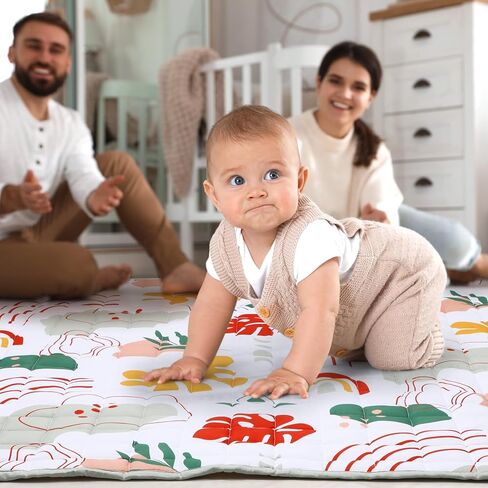 Percozzi Baby Play Mat for Floor ديناصور رغوة الطفل روضة حصيرة سميكة لينة الحشو المضادة للانزلاق بساط الزحف مبطن للأطفال الرضع الأطفال الصغار قابلة للطي وقابل للغسل الطفل لعب رياضة حصيرة 50 "× 50" الأزرق in Kuwait