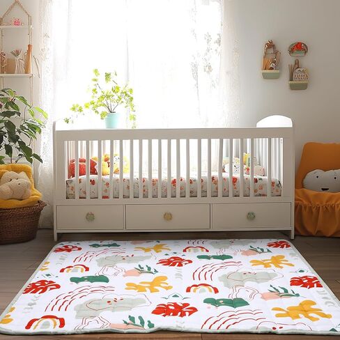 Percozzi Baby Play Mat for Floor ديناصور رغوة الطفل روضة حصيرة سميكة لينة الحشو المضادة للانزلاق بساط الزحف مبطن للأطفال الرضع الأطفال الصغار قابلة للطي وقابل للغسل الطفل لعب رياضة حصيرة 50 "× 50" الأزرق in Kuwait