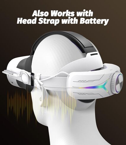 Orzero Type C Headphones Compatible for Quest 3S, Exclusively Designed for VR Headset with PD100W Type C Charging Adapter, Ensures Continuous Quick Charging – Black in Saudi Arabia