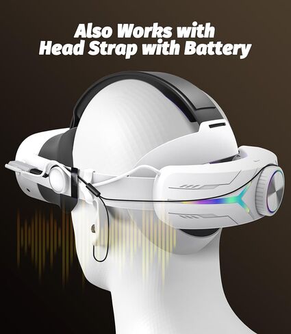 Orzero Type C Headphones Compatible for Quest 3S, Exclusively Designed for VR Headset with PD100W Type C Charging Adapter, Ensures Continuous Quick Charging – Black in Saudi Arabia