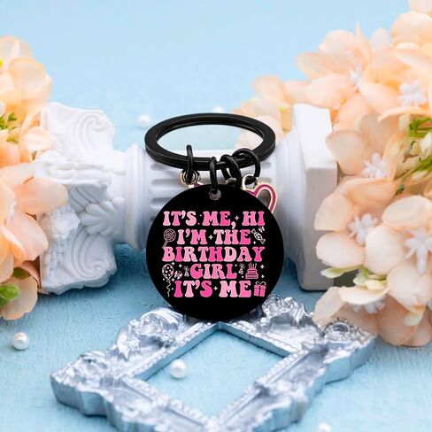 Birthday Gifts for Girls Taylor Birthday Keychain for Her Funny Gifts for Girls Funny Girl Birthday Gifts it's me hi i'm the birthday girl it's me Key Ring Taylor Merch Gifts in Saudi Arabia