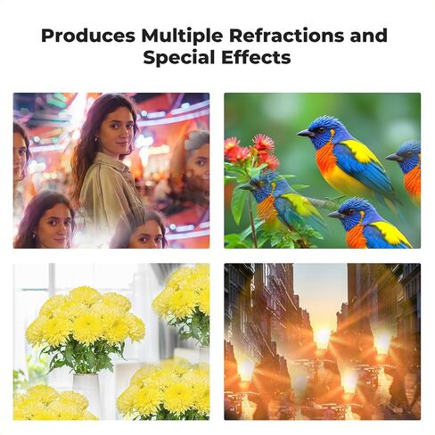 مرشح K&F Concept 100 مم محمول باليد، مرشح تأثيرات خاصة، مرشح منشور زجاجي بصري لعدسة الكاميرا in Saudi Arabia