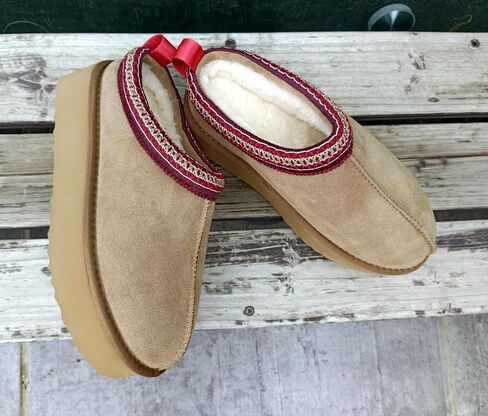Women's Slippers Platform Mini Boots Short Ankle Fur Fleece Lined Sneakers House Slippers Anti-Slip Boot For Outdoor in Saudi Arabia