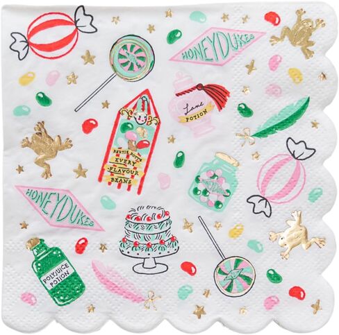 Harry Potter Paper Napkins - Hogwarts™ House Large Paper Napkins | Harry Potter Party Supplies | Table Decor | Gifts for Birthdays, Christmas, and Holidays | 24 Pack (6.5") in Saudi Arabia