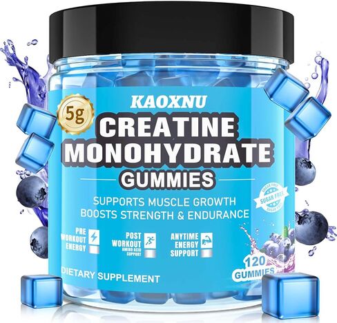 2 Pack Creatine Monohydrate Gummies for Men & Women 120 CT - 5000mg of Creatine Monohydrate per Serving - Sugar Free Chewable Creatine for Muscle Strength, Muscle Builder, Energy Boost in Saudi Arabia