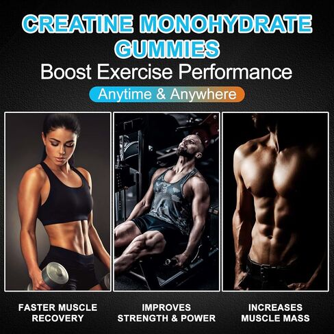 2 Pack Creatine Monohydrate Gummies for Men & Women 120 CT - 5000mg of Creatine Monohydrate per Serving - Sugar Free Chewable Creatine for Muscle Strength, Muscle Builder, Energy Boost in Saudi Arabia