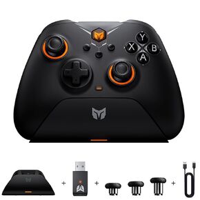 BIGBIG WON Wireless Controller Gale PC Controllers Motion Aiming, Hall Trigger, 4 Custom Buttons, App Control Game Controller for PC/Switch/iOS/Android Wireless Gaming with Charging Dock(Black)