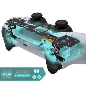 eXtremeRate Light Version Whole Clicky Kit for PS5 Controller BDM-030 Shoulder Face Dpad Buttons, Custom Micro Switch L2R2 Face Buttons Clicky Kit and Tactile L1R1 Keys Mouse Click for PS5 Controller