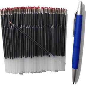 100 Pcs 0.7 mm Ballpoint Pen Refills,Retractable Ballpoint Pen Refills Blue Ink,Smooth Writing Pen Refills 4.2 inch/107mm for Ball Point Pens Office School Supplies (Blue)