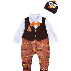 Thanksgiving Baby Boy Outfit My First Thanksgiving Infant Turkey Romper