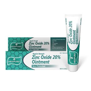 Baby Diaper Rash Cream with 20% Zinc Oxide for Treatment, Relief & Prevention, Hypoallergenic, Paraben-Free Skin Protectant 3 oz, by MedPura