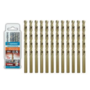 1/8 inch Cobalt Drill Bits (20Pcs), M35 HSS Metal Jobber Length Twist Drill Bit Set for Hard Metal, Stainless Steel, Iron, Copper, Aluminium, Brass, Plastic & Wood