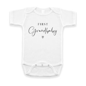 New Baby Reveal For Grandparents - Surprise Pregnancy Announcement - First Grandbaby (White)